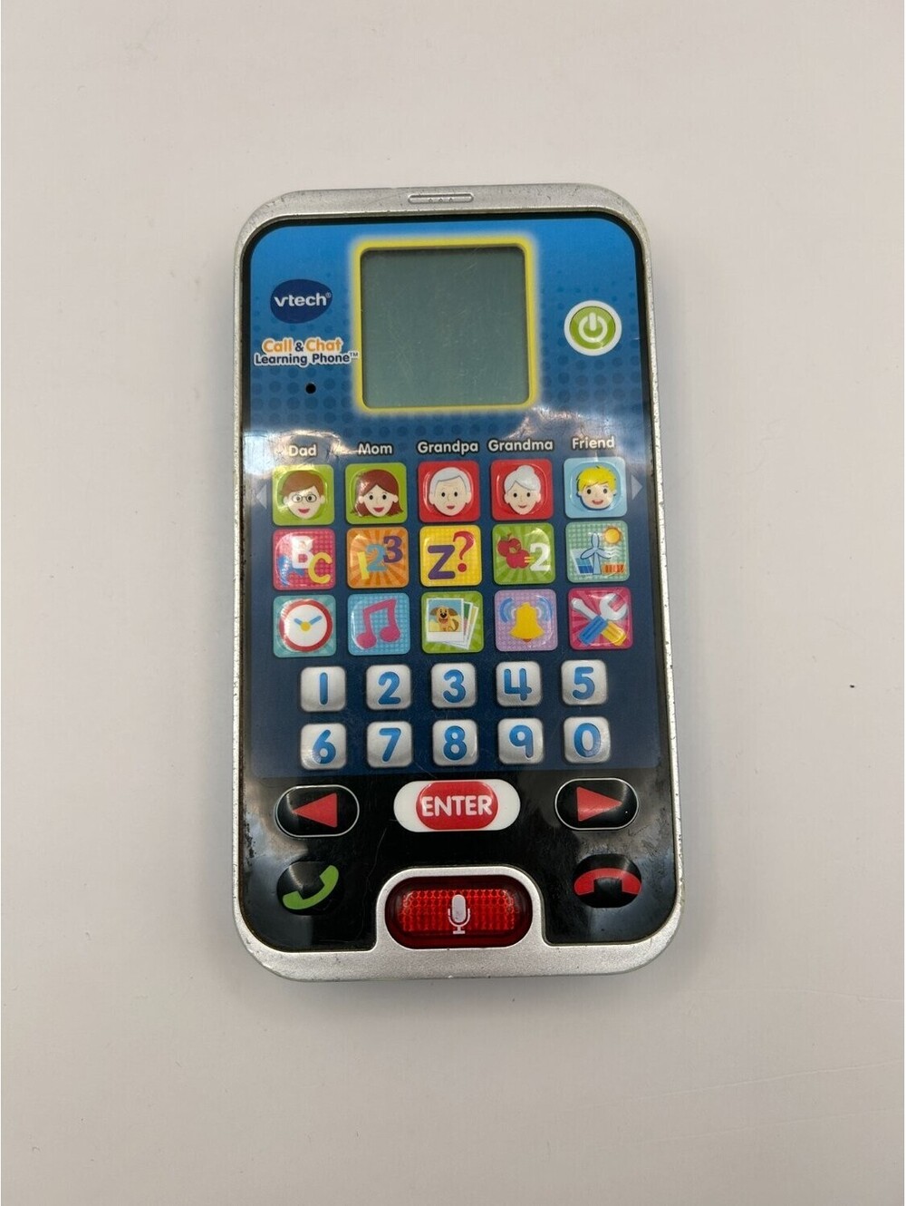 VTech Call & Chat Learning Phone Toy Blue Baby Integrated Rear Speaker